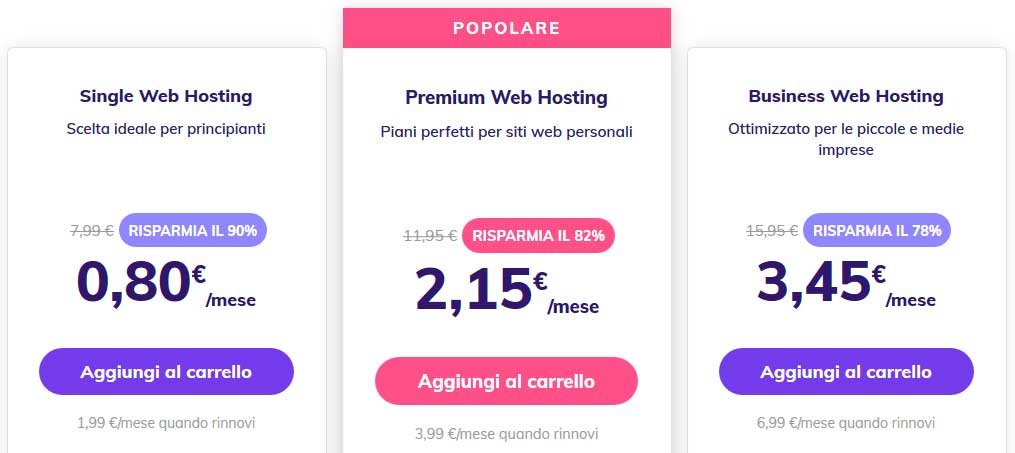 Hosting Hostinger Prezzi