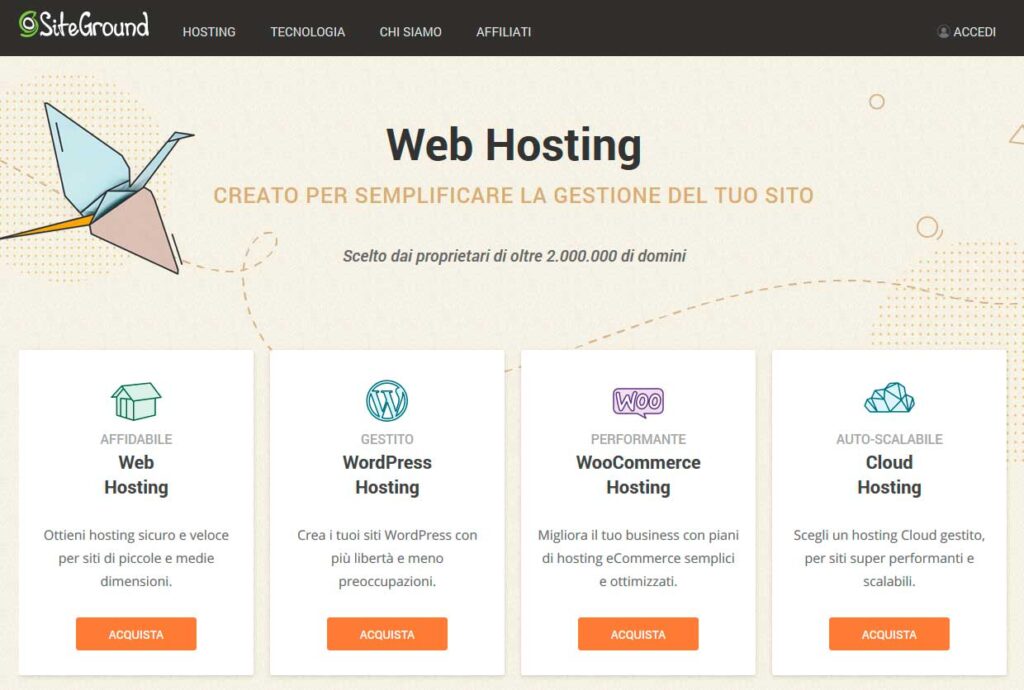 Hosting SiteGround Recensione